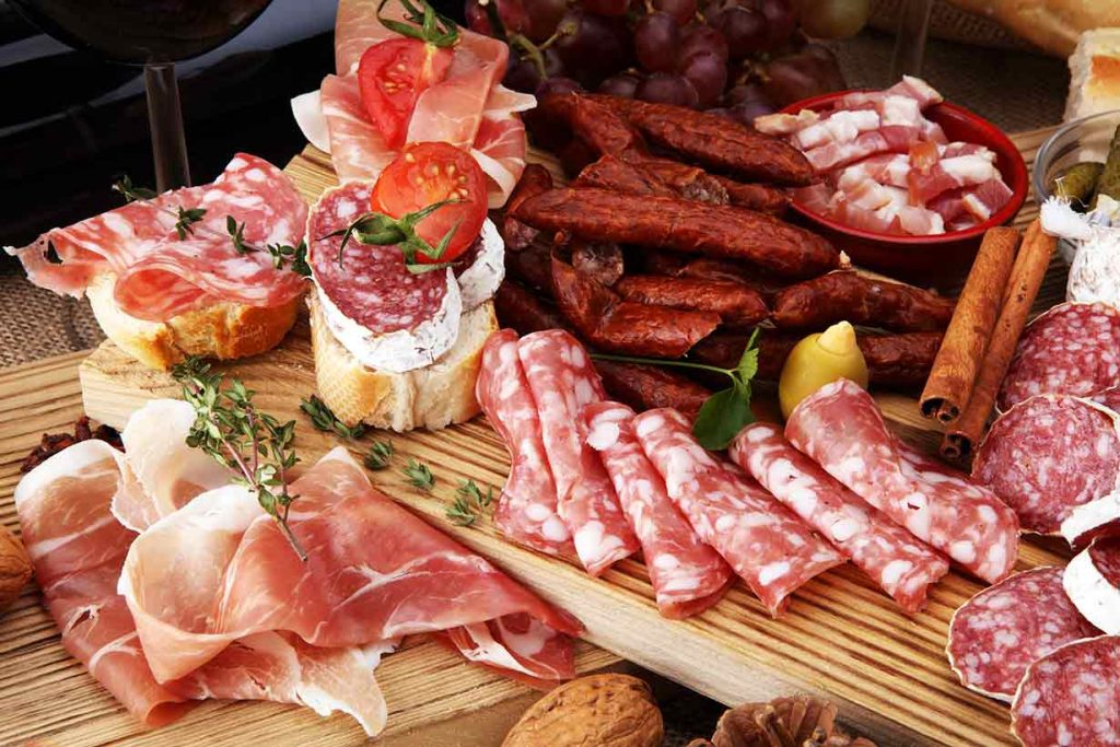 A Variety of Different Types of Cured Meat.