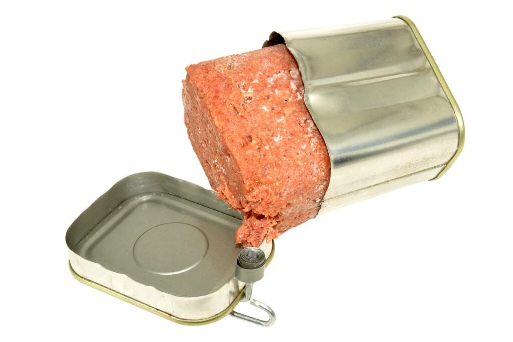 Corned beef in a can.